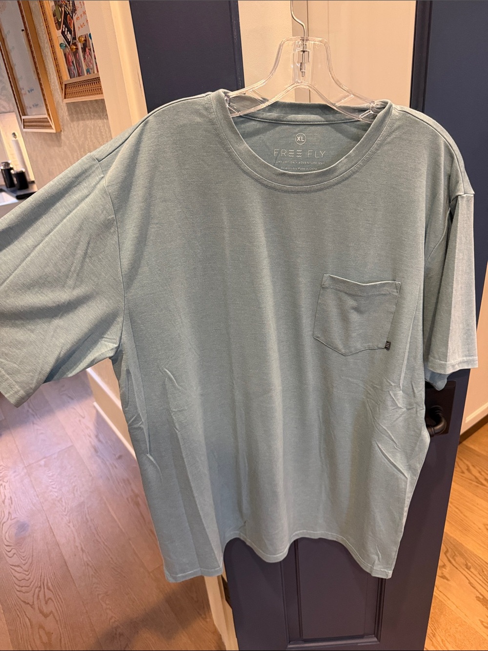 Free Fly Men's Short-Sleeve Pocket Tee in Seafoam